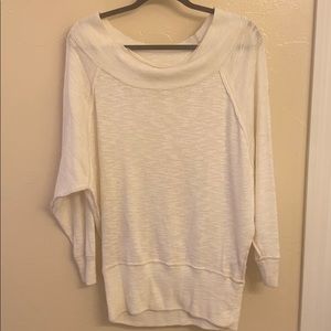 White Free People off the shoulder sweater